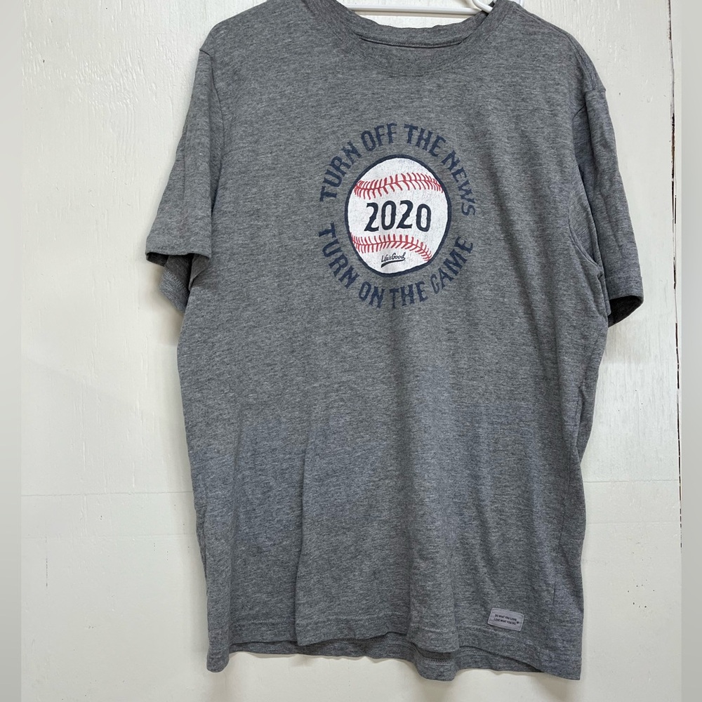 Life is good Gray Graphic T-Shirt